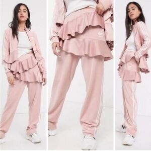 NWOT Adidas Originals x J KOO velour ruffle track pants size XXS
